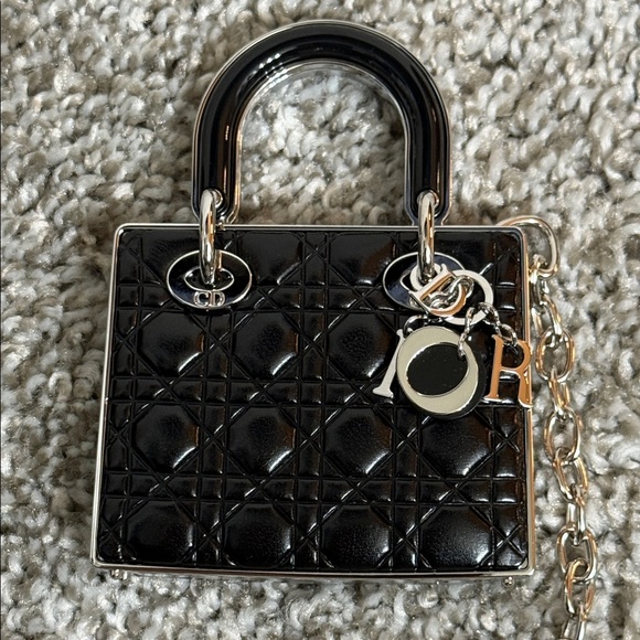 Vintage Dior Cosmetics Lady Dior Bag Charm Key Ring Palette - Picture 4 of 10